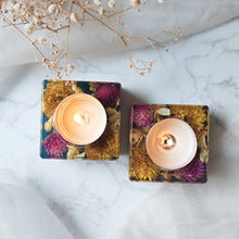 Load image into Gallery viewer, Turq Amaranth Square Tea Light Votive (Single Piece)