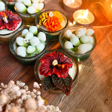 Load image into Gallery viewer, Gudhal Mogra - Glass Tea-light Soy Candles (Set of 4)