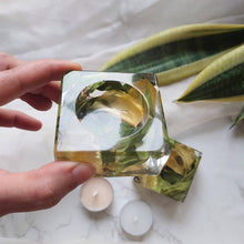 Load image into Gallery viewer, Yellow Rose Square Tea Light Votive (Single Piece)