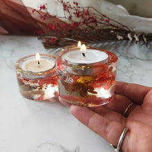 Load image into Gallery viewer, Scarlet Floral Tea Light Votive Set