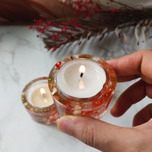 Load image into Gallery viewer, Scarlet Floral Tea Light Votive Set