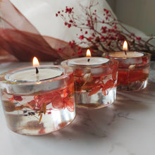 Load image into Gallery viewer, Scarlet Floral Tea Light Votive Set