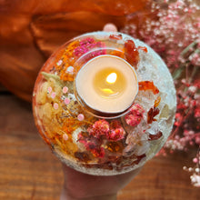 Load image into Gallery viewer, Carnelian Ball Geode Tea Light Votive