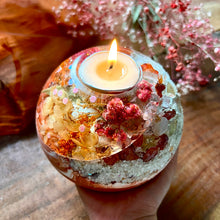 Load image into Gallery viewer, Carnelian Ball Geode Tea Light Votive