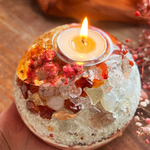 Load image into Gallery viewer, Carnelian Ball Geode Tea Light Votive