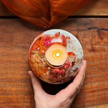 Load image into Gallery viewer, Carnelian Ball Geode Tea Light Votive