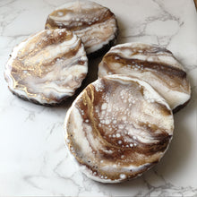 Load image into Gallery viewer, Coke Float - Bark Edged Mango Wood Coaster Set