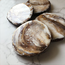 Load image into Gallery viewer, Coke Float - Bark Edged Mango Wood Coaster Set