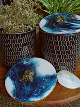 Load image into Gallery viewer, Prussian Tales - Ceramic Cookie Jar Set of 1 (With Natural Pyrite Crystals)