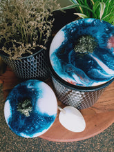 Load image into Gallery viewer, Prussian Tales - Ceramic Cookie Jar Set of 1 (With Natural Pyrite Crystals)