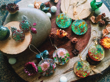 Load image into Gallery viewer, Tangerine Trails, Dried Flower Earrings -  Spring Fiesta Reloaded