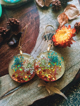 Load image into Gallery viewer, Tangerine Trails, Dried Flower Earrings -  Spring Fiesta Reloaded