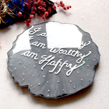 Load image into Gallery viewer, I am Happy - Double Sided, Epoxy Cast Affirmation Coaster (Set of 1)