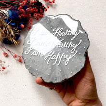 Load image into Gallery viewer, I am Happy - Double Sided, Epoxy Cast Affirmation Coaster (Set of 1)