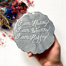 Load image into Gallery viewer, I am Happy - Double Sided, Epoxy Cast Affirmation Coaster (Set of 1)