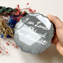 Load image into Gallery viewer, I am Blessed - Double Sided, Epoxy Cast Affirmation Coaster (Set of 1)