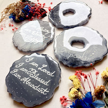 Load image into Gallery viewer, I am Blessed - Double Sided, Epoxy Cast Affirmation Coaster (Set of 1)