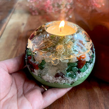 Load image into Gallery viewer, Jade Ball Geode Tea Light Votive