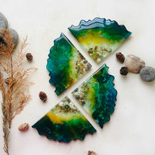 Load image into Gallery viewer, Lush Littorals - Epoxy Cast Coasters (Set of 4)