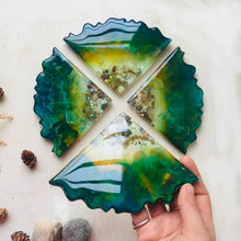 Load image into Gallery viewer, Lush Littorals - Epoxy Cast Coasters (Set of 4)
