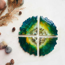 Load image into Gallery viewer, Lush Littorals - Epoxy Cast Coasters (Set of 4)