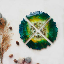 Load image into Gallery viewer, Lush Littorals - Epoxy Cast Coasters (Set of 4)
