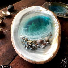 Load image into Gallery viewer, MOP Ocean Trinket Tray (Large-With Bamboo Back)
