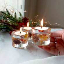 Load image into Gallery viewer, Pine Tea Light Votive Set