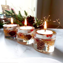 Load image into Gallery viewer, Pine Tea Light Votive Set