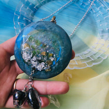 Load image into Gallery viewer, Pensive - Statement Pendant Necklace (With semi-precious crystals)