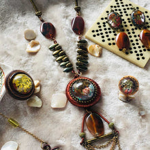 Load image into Gallery viewer, Russet Rondelle - Statement Haar Necklace, Vintage Archives Collection