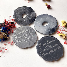 Load image into Gallery viewer, I am Happy - Double Sided, Epoxy Cast Affirmation Coaster (Set of 1)