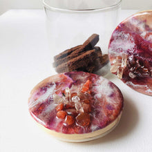 Load image into Gallery viewer, Luxe Cashmere - Glass Cookie Jar Set, 1 Pair (With Natural Crystals)