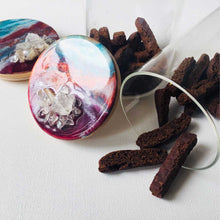 Load image into Gallery viewer, Autumn is Coming - Large Glass Cookie Jar Set, 1 Pair (With Natural Crystals)