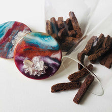 Load image into Gallery viewer, Autumn is Coming - Large Glass Cookie Jar Set, 1 Pair (With Natural Crystals)