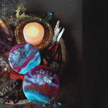 Load image into Gallery viewer, Autumn is Coming - Large Glass Cookie Jar Set, 1 Pair (With Natural Crystals)