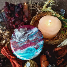 Load image into Gallery viewer, Autumn is Coming - Large Glass Cookie Jar Set, 1 Pair (With Natural Crystals)