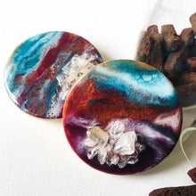 Load image into Gallery viewer, Autumn is Coming - Large Glass Cookie Jar Set, 1 Pair (With Natural Crystals)