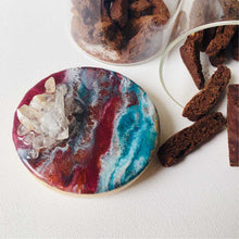 Load image into Gallery viewer, Autumn is Coming - Large Glass Cookie Jar Set, 1 Pair (With Natural Crystals)