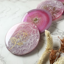 Load image into Gallery viewer, Blushing Away - Epoxy Cast Coasters (Set of 4)