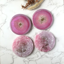 Load image into Gallery viewer, Blushing Away - Epoxy Cast Coasters (Set of 4)