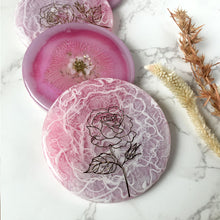 Load image into Gallery viewer, Blushing Away - Epoxy Cast Coasters (Set of 4)