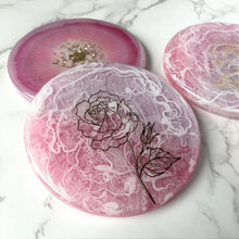 Load image into Gallery viewer, Blushing Away - Epoxy Cast Coasters (Set of 4)