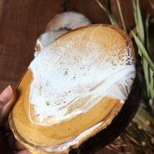 Load image into Gallery viewer, Water & Sand - Bark Edged Mango Wood Coasters (Set of 4)