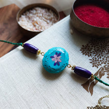 Load image into Gallery viewer, Neela Gulaabi Sa - Bhai Rakhi / Thread TIes