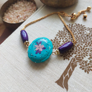 Neela Gulaabi Sa - Sister Rakhi / Bracelet Style