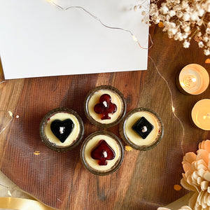 Paan Chidii - Glass Suits Tea-light Candles (Set of 4)
