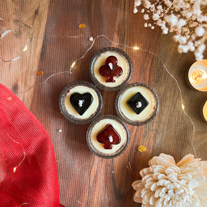 Paan Chidii - Glass Suits Tea-light Candles (Set of 4)