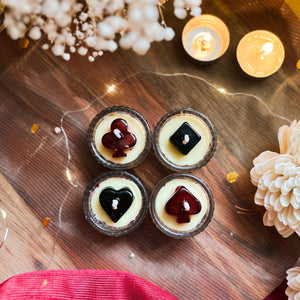 Paan Chidii - Glass Suits Tea-light Candles (Set of 4)