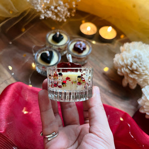 Paan Chidii - Glass Suits Tea-light Candles (Set of 4)